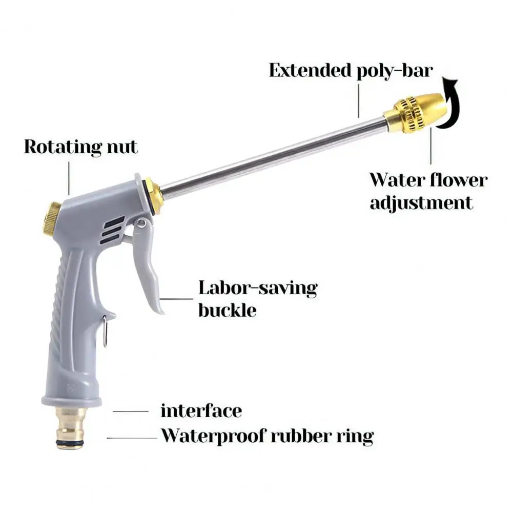 

Useful Garden Watering Nozzle Adjustable Spraying Mode Leakproof Labor-Saving Car Washing Sprayer Garden Supplies