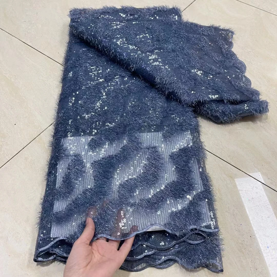 

Модная Высококачественная Бриллиантовая ткань 2022 с блестками, нигерийская кружевная ткань для свадьбы двором JJYN85