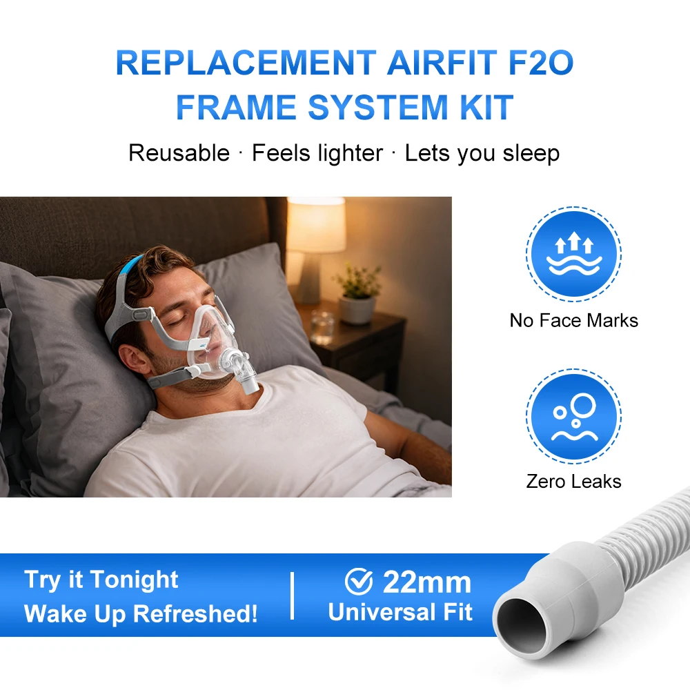 Фото Маски для СИПАП-терапии с головным креплением, сменная рама для AirFit/AirTouch F20, полный комплект в сборе с подушкой для локтя №2