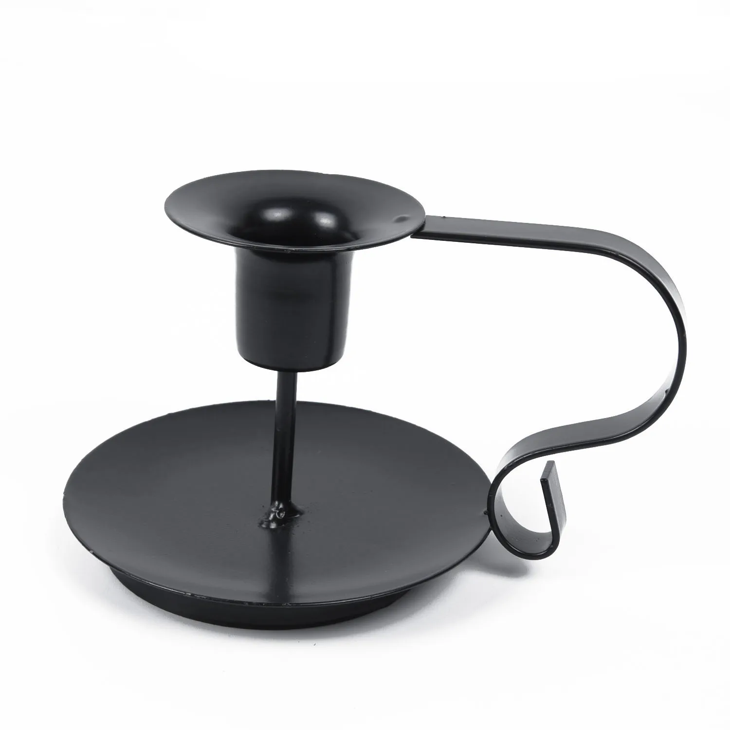 

Iron Candle Holder Retro Candlestick Taper Candle Holder With Handle For Tabletop Wedding Party Christmas Home Decor Ornament