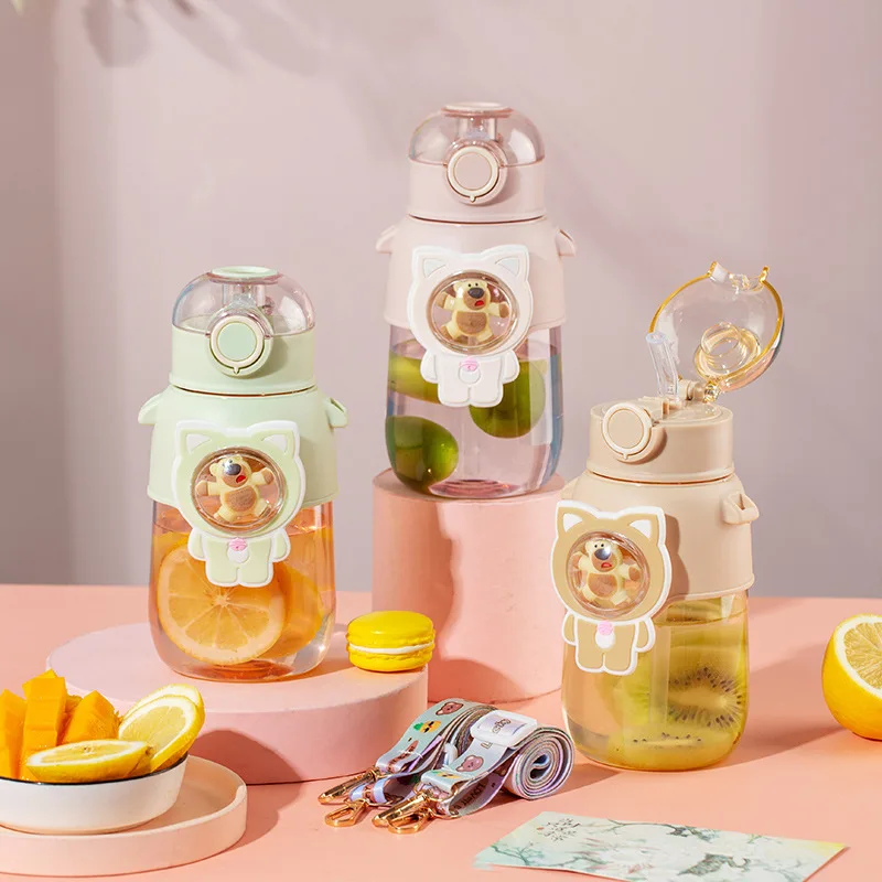 

Wholesale of new children's female high beauty straws plastic cups summer household drop resistant high temperature water cups