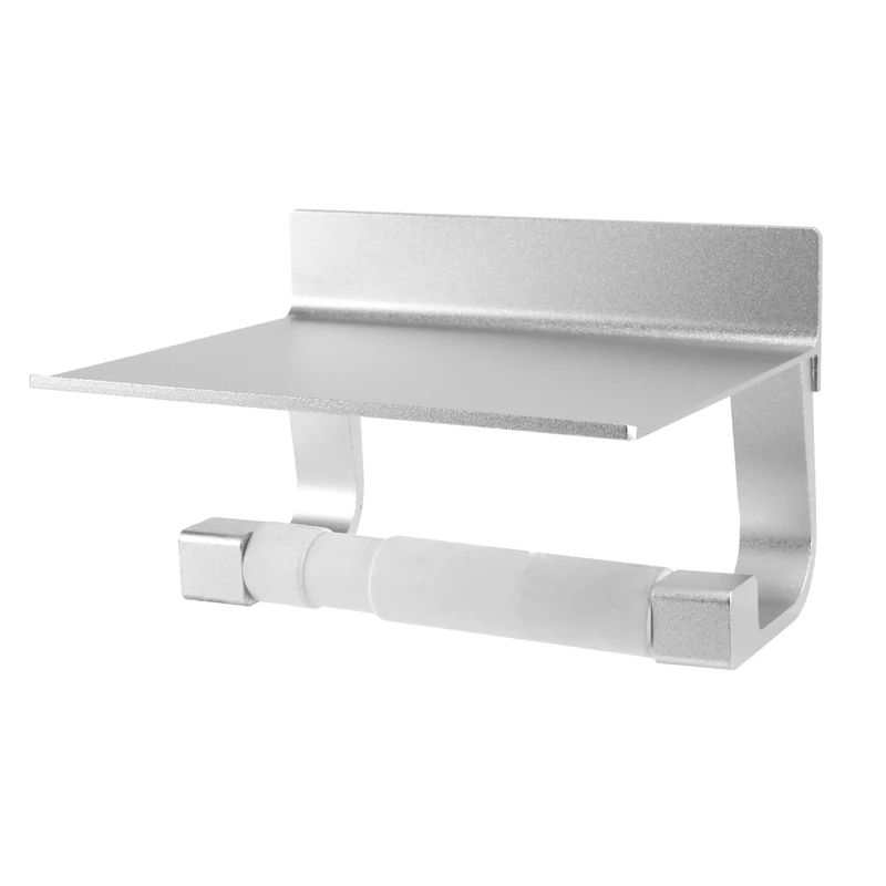 

Hot Sale Toilet Paper Holder With Shelf Bathroom Tissue Holder Toilet Paper Roll Holder Wall Mounted Tissue Boxes