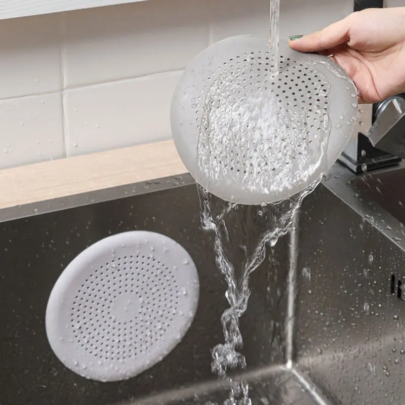 Shower Floor Drain Hair Stopper Catcher Kitchen Sink Plug Anti-blocking Bathtub Strainer Sewer Outfall Filter Bathroom Supplies images - 6