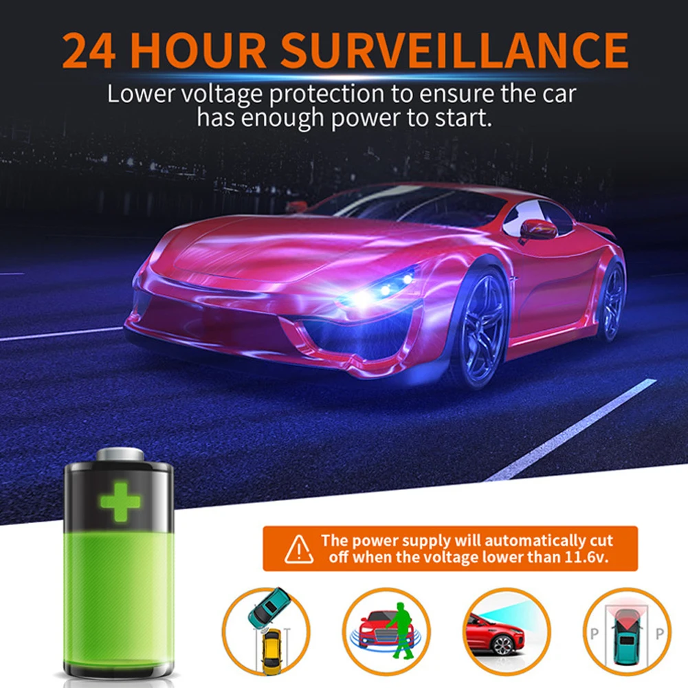 

Durable Equippemnt DVR HardWire Box Car Accessories Approx.3.2m Black Plastic Tool USB GPS Navigation Automobiles