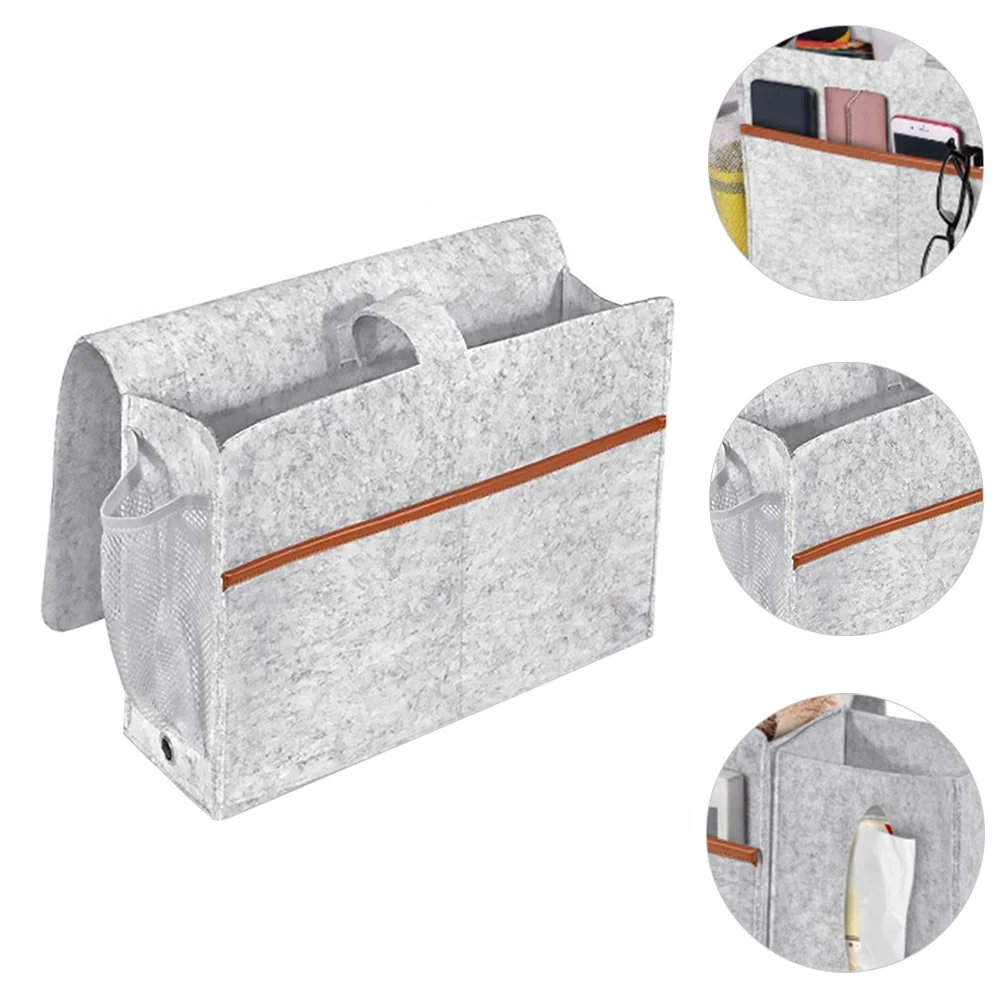 

Bedsidehanging Organizer Storage Felt Bed Pocket Sofa Holdermagazine Pouchcouch Tablet Rail Armrest Dorm Basket Travel Organiser