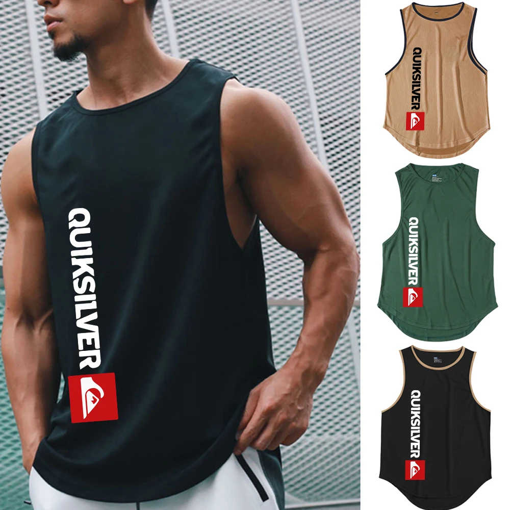 

Surfing Sports Fashion Men's Quick-dry Tank Top Jogger Vests for Male Fitness Sleeveless Summer Gym Cloth Man Bodybuilding Shirt