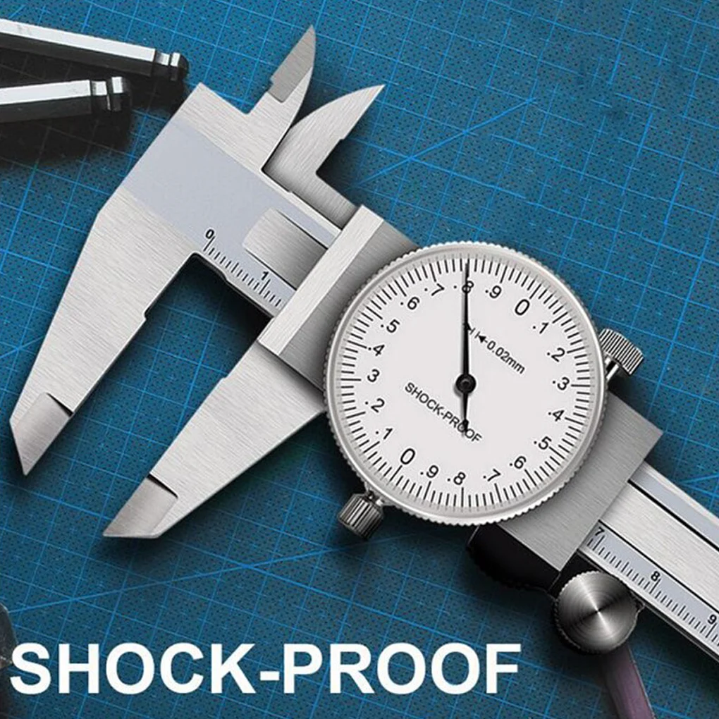 

Dial Vernier Caliper 0-150mm 0.02mm Metal Shock-proof Gauge Metric Imperial Thickness Micrometer DIY Handheld Layout