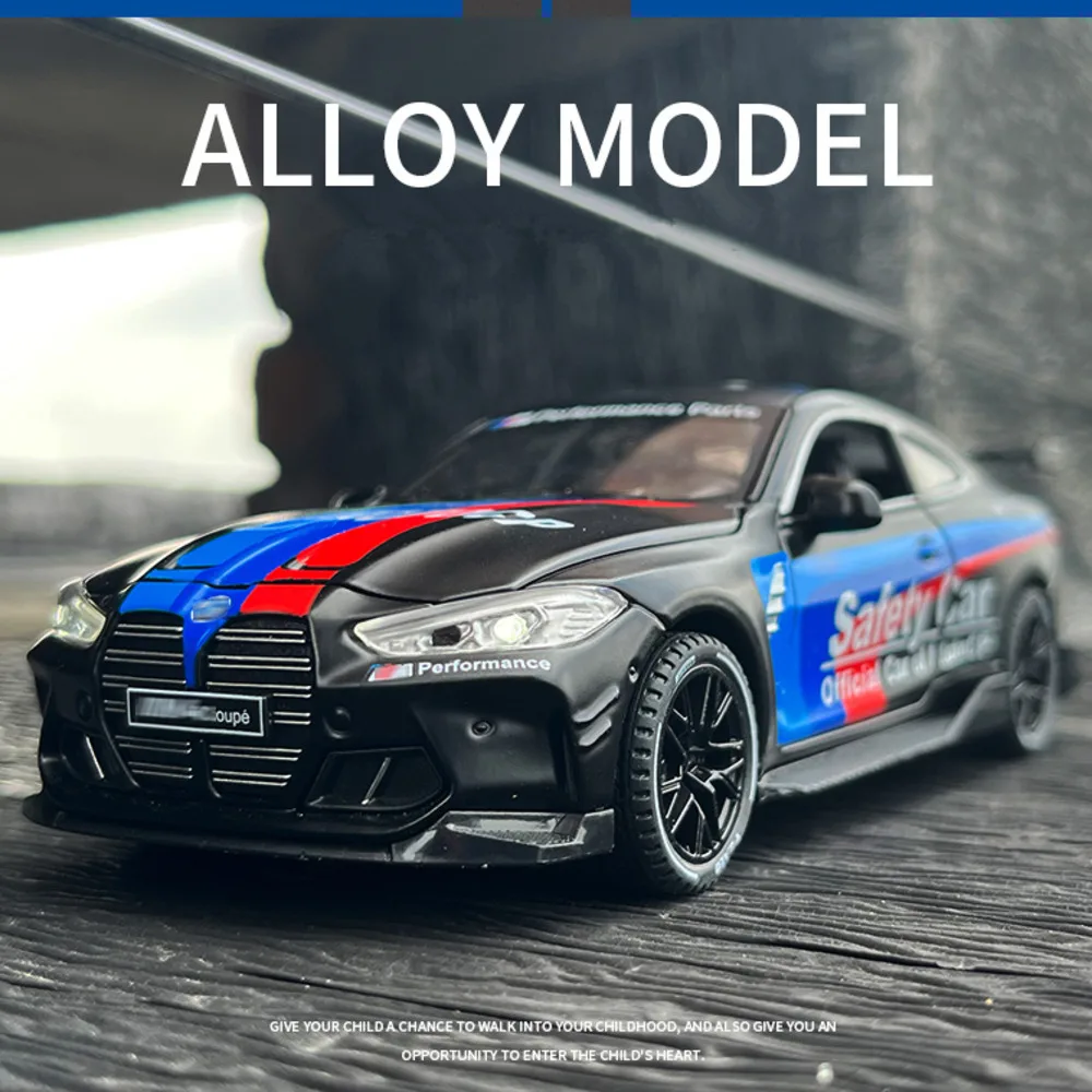 

1:32 The Track M4 IM GT Mans Racing Car Diecasts & Toy Vehicles Alloy High Light Free Wheeling Sport Racing Car Model Car Gift
