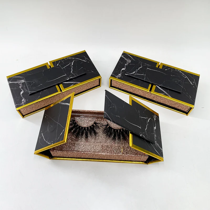 

10/20/ Pack Custom Packaging Magnetic Case With Tray Wholesale Mink Lashes Private Label Logo Packing Box Empty Case