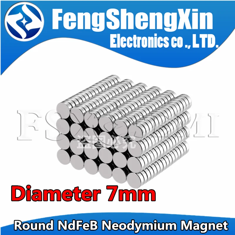 

Diameter 7mm Round NdFeB Neodymium Magnet Powerful Rare Earth Permanent Fridge Magnets Ring Disk Strong Craft for DIY