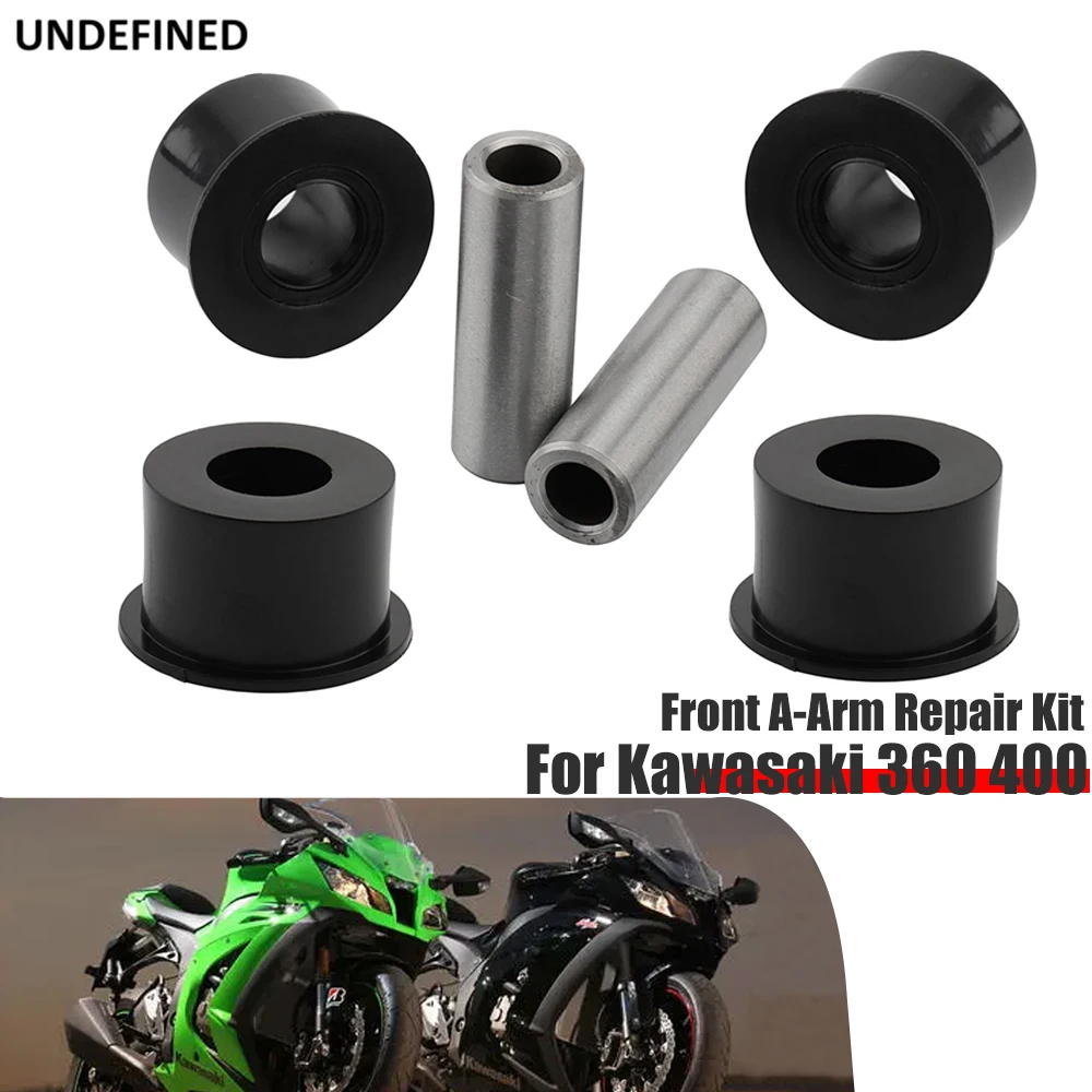 

Upper Lower Suspension Bushing Front Control A-Arm Repair Kit For Kawasaki 300 Bayou 360 400 Prairie 2510 3010 4010 Mule Diesel