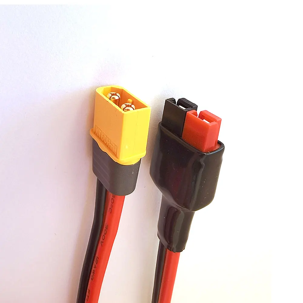 Фото Кабель-переходник 12AWG XT60 «папа» на штекер Anderson на 45 А / XT60H-M на Anderson Кабель-адаптер солнечного шнура питания 1 м Кабель питания из луженой меди №5
