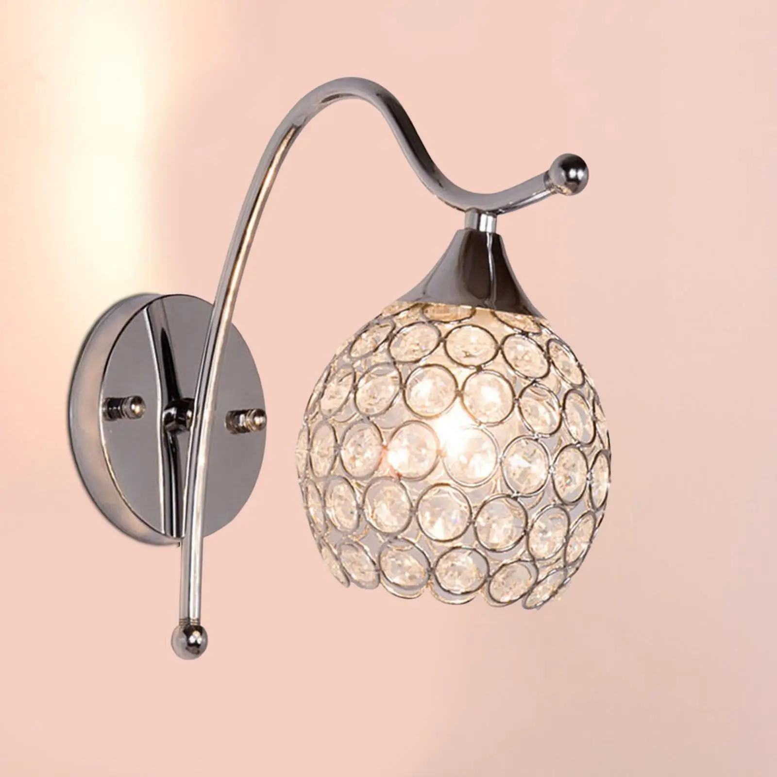

Walled Crystal Sconce Decorative E27 Socket Lamp Fixture Sconce for Home Stairs Hallway Bedside Decor