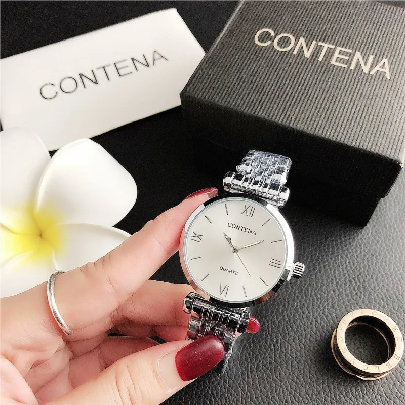 

Новые модные роскошные минималистичные атмосферные часы Contena 2023, кварцевые часы для женщин, часы для девушек, подарок, часы