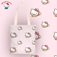 sanrio hellokitty kt cat anime ins small fresh canvas bag female one shoulder simple student class bag female kawaii girl gift