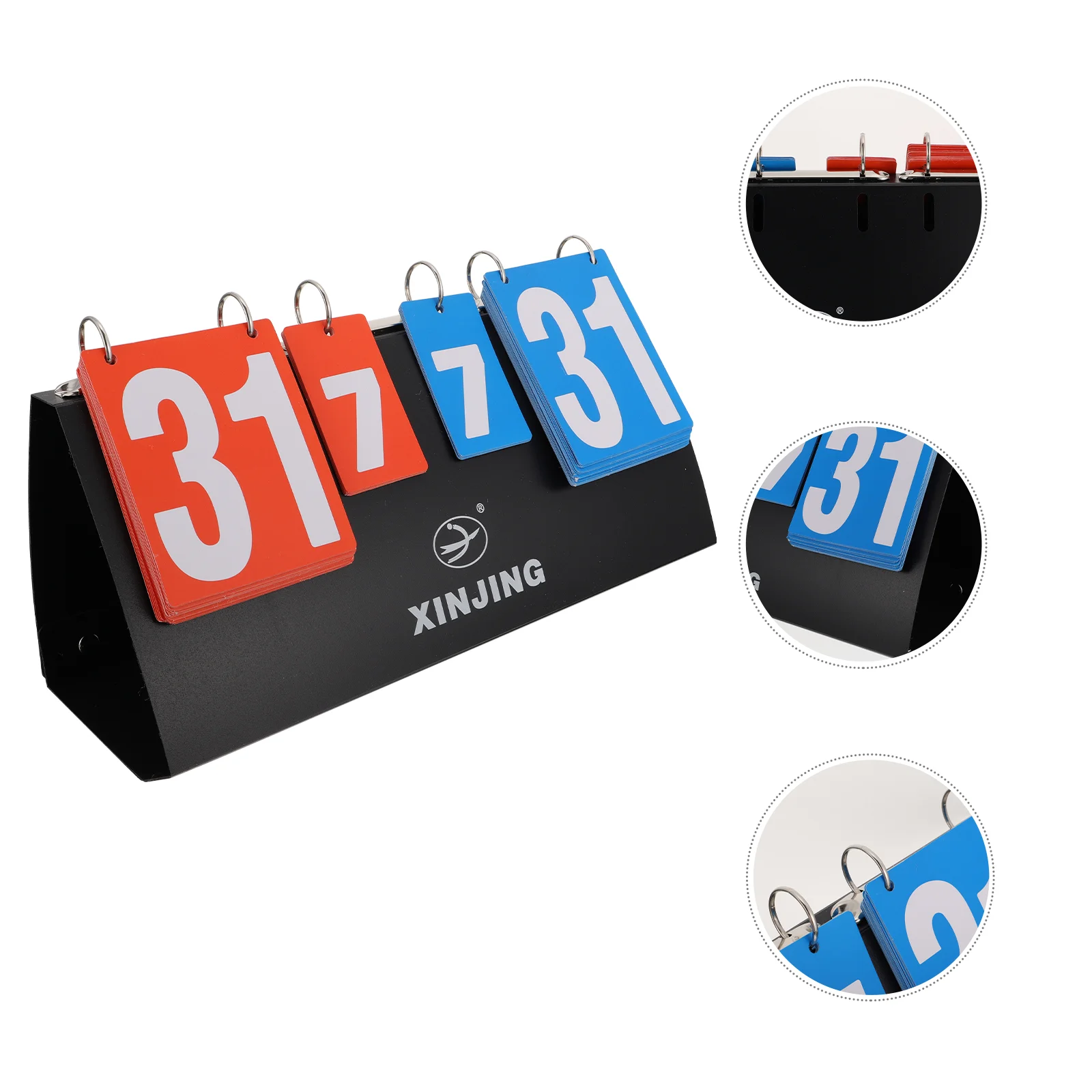 

Scoreboard Score Board Sports Game Stand Flipper Digit 4 Softball Table Scoring Snooker Billiards Portable Pool Keeper Plastic