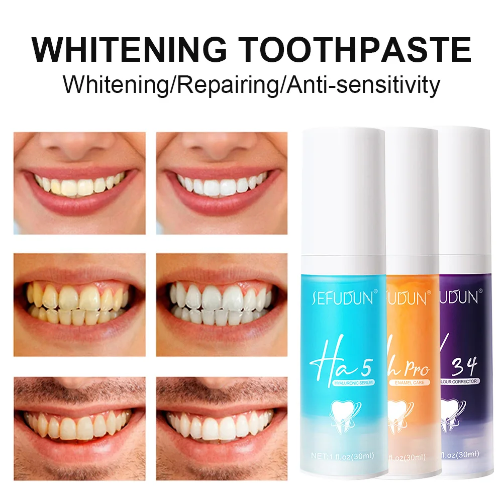 

Teeth Whitening Toothpaste Teeth Repair Oral Cleaning Brighten Teeth Enamel Repairing Anti-Allergic Toothpaste Teeth Oral Care