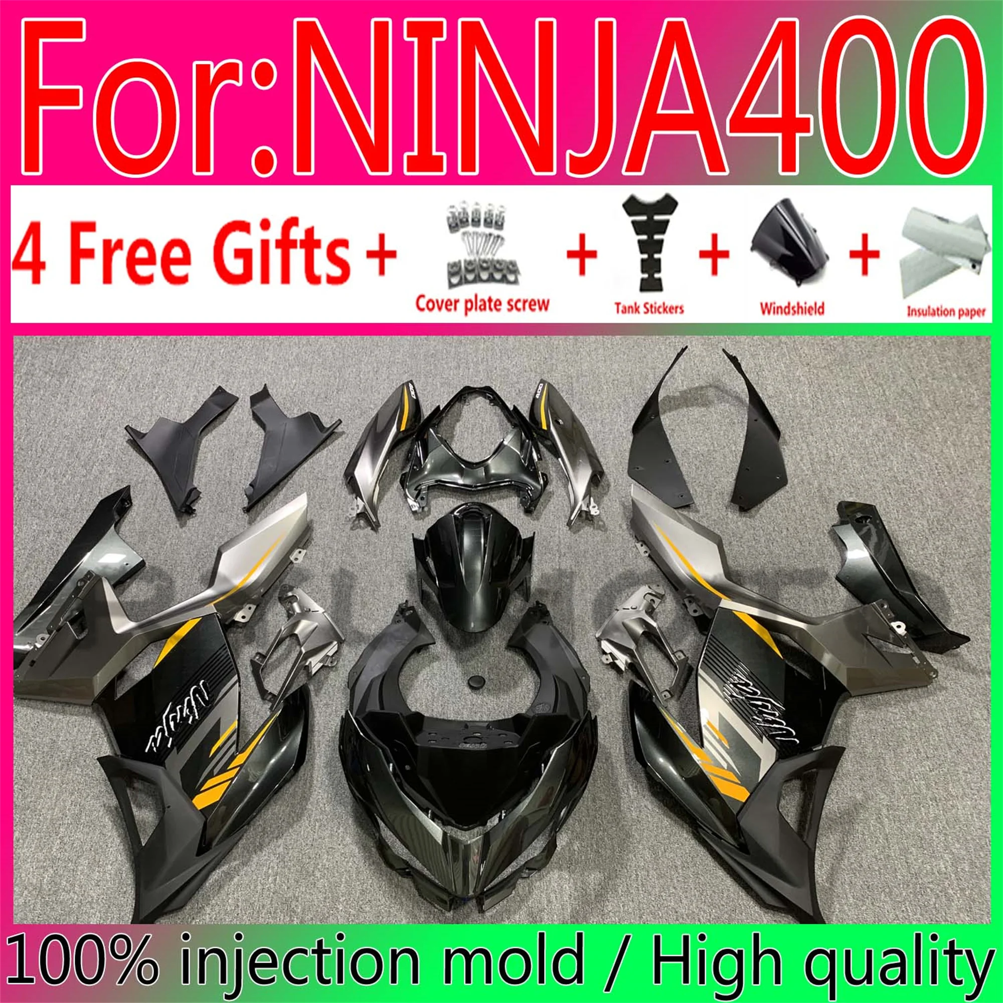 

New ABS Injection Molded Plastics Fairings Kit For Kawasaki Ninja400 Ninja 400 18 20 Kawasaki Ninja 400 18-20 Fairing