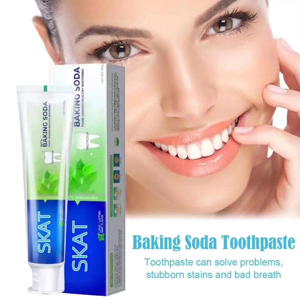 

Toothpaste Baking Soda Teeth Whitening Toothpaste Deep Removes Toothpaste Cleaning Stains Xylitol Fresh Breath K1C0