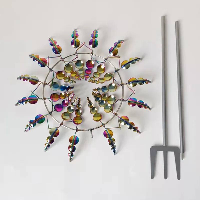 Уличная Волшебная металлическая ветряная мельница мощная вращающаяся