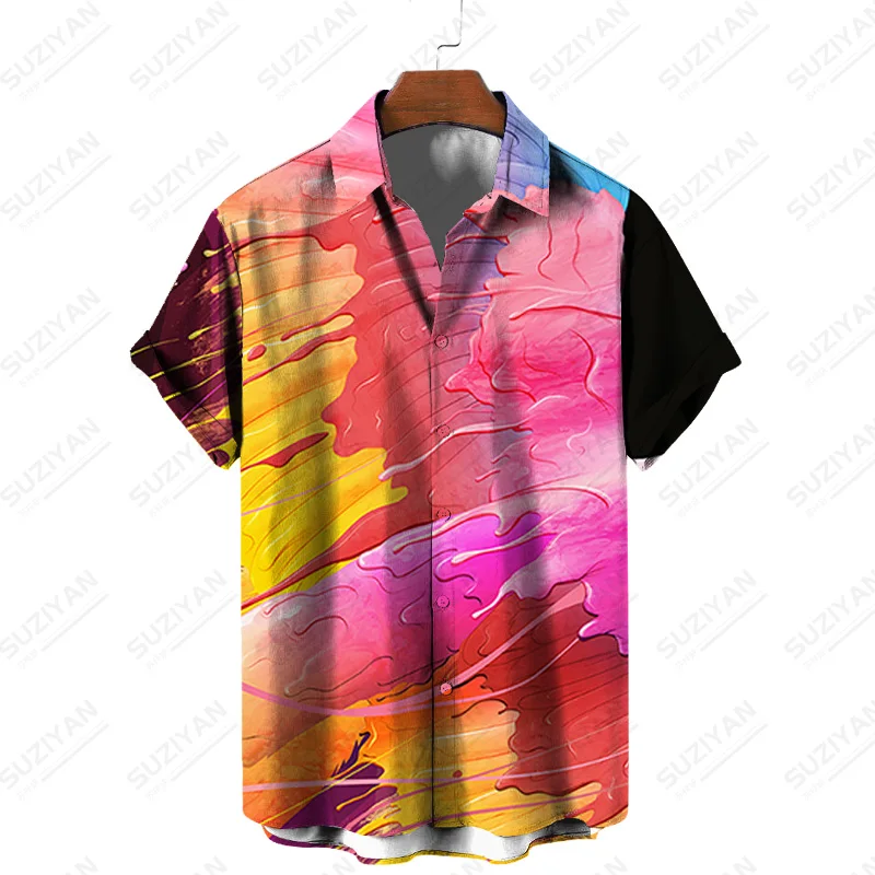 

Colorful Shirts For Men 2022 Oversized Shirt Fit Fashion Korean Elements Floral Cheap Oversize Casual Shirt Color Shirts For Men