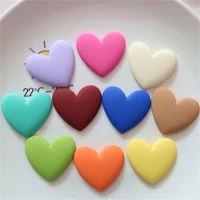 10pcs macaron color resin love heart cabochons flatback applique home car ornaments clothing brooch jewelry gift diy accessories