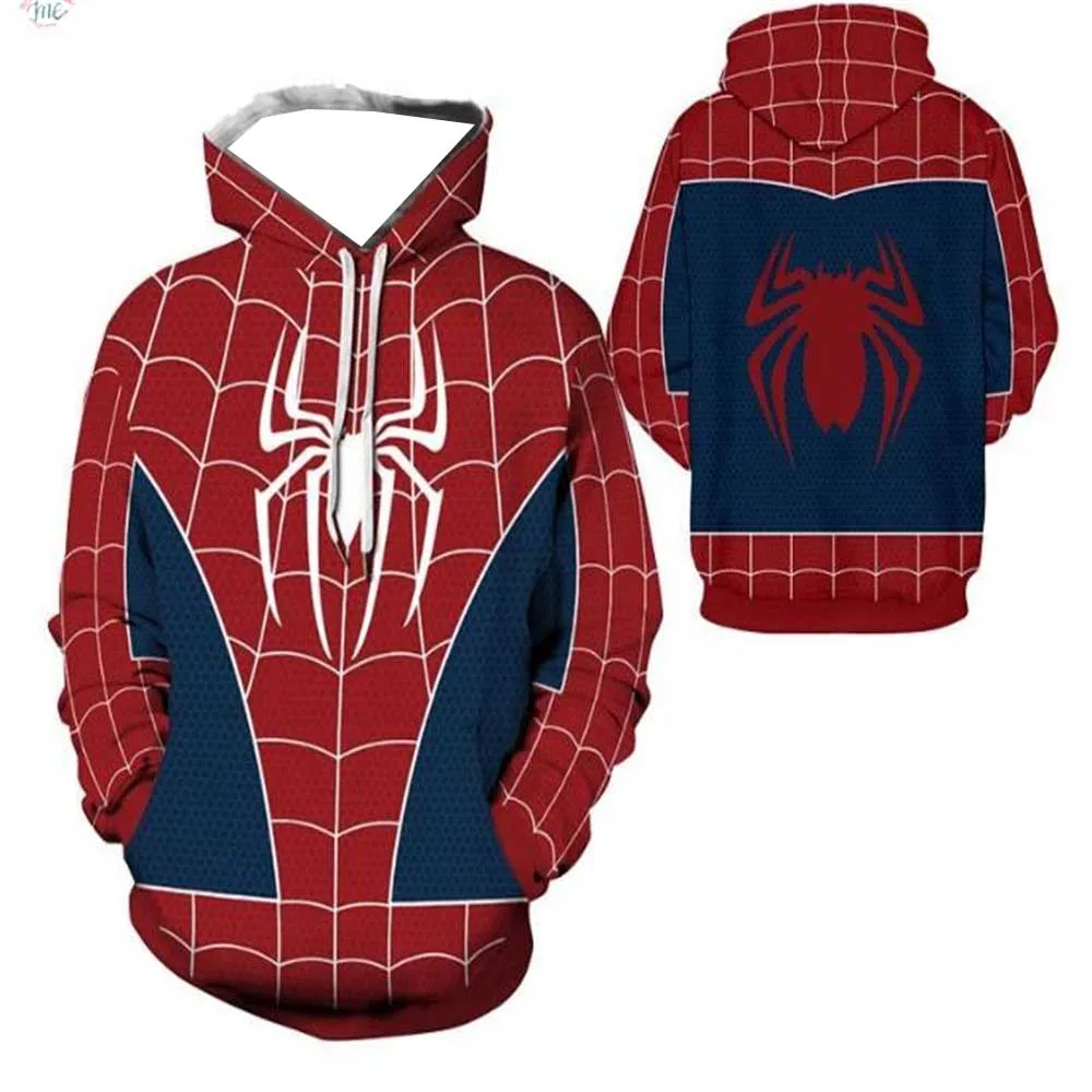 

【 Quality health cloth 】Marvel Spiderman Male Pullover hoodie Spider Peripheral 3D digital print child Sweatshirts and hoodies