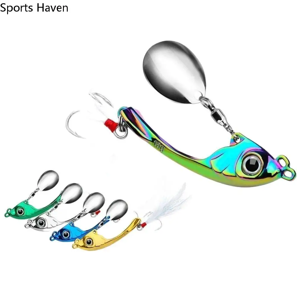 

1PC New Vibration Spinner Bait With Sequin Pesca Metal Trolling Rotating Wobbler