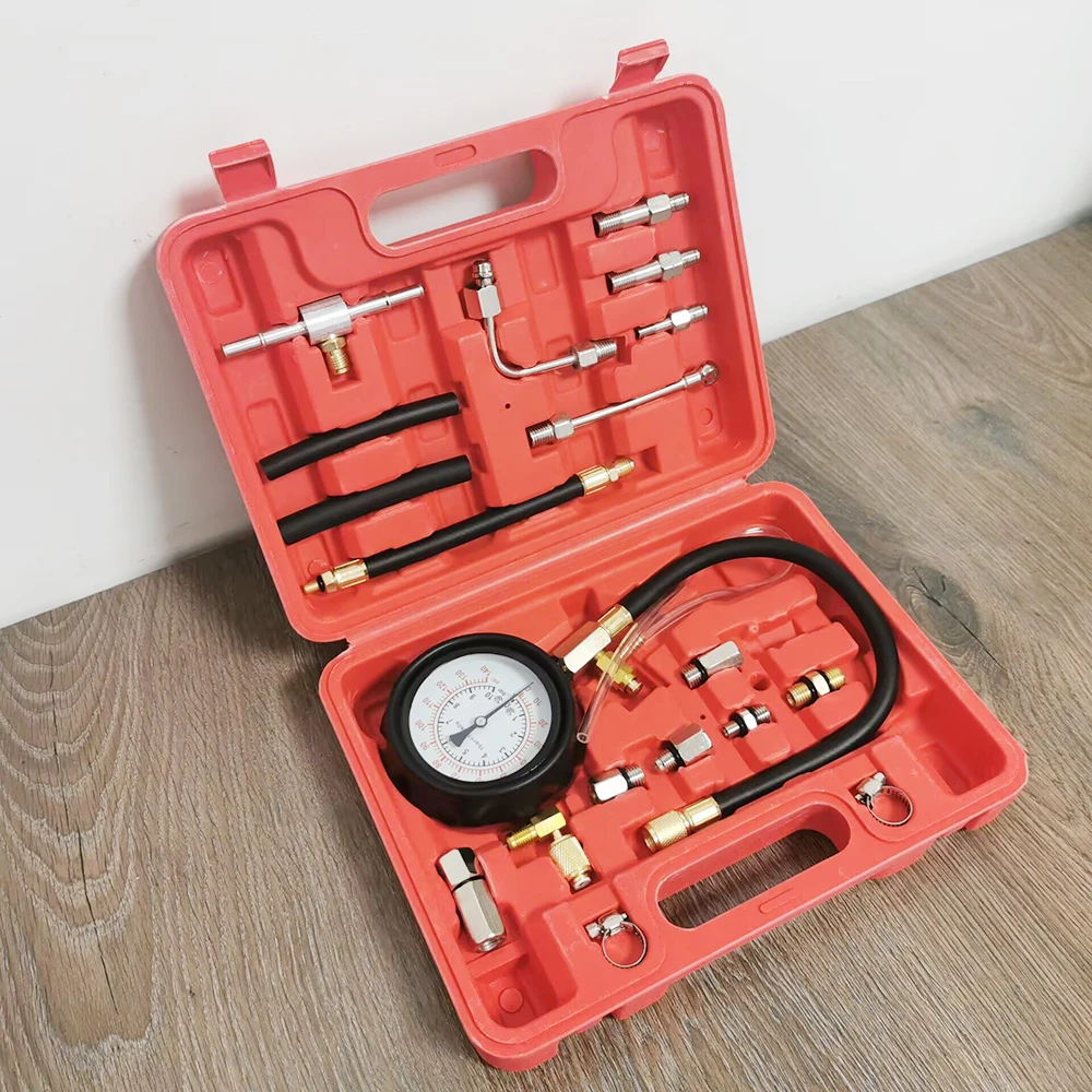 

TU-QP4129 Комплект тестера манометра топливной форсунки Дизельный двигатель сжатия 0-140 фунтов на квадратный дюйм Инструменты для давления газового масла для автомобиля, мотоцикла