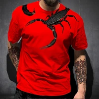 3d printing cool scorpion o neck t shirt men and woman unisex summer short sleeve designed casual tee
