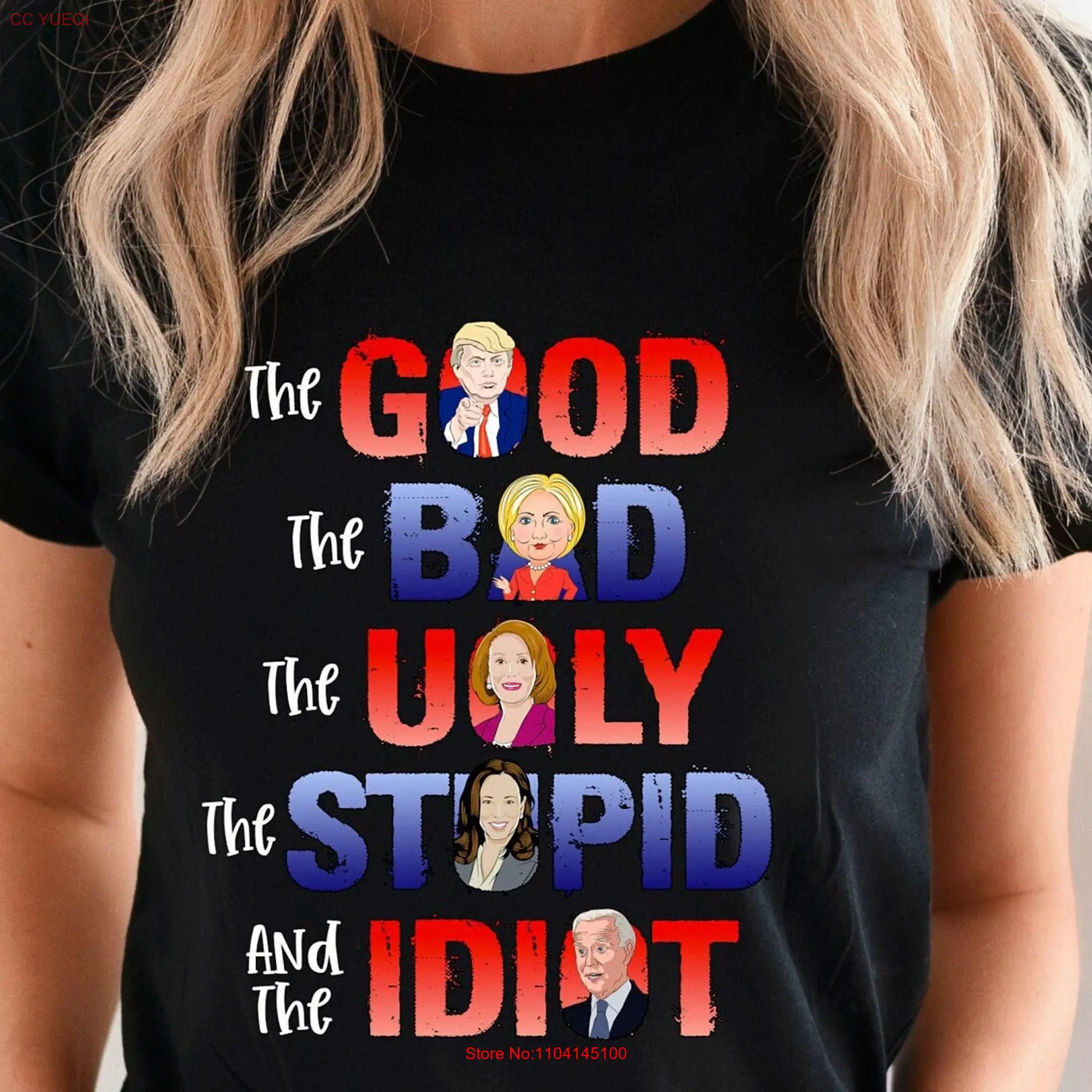 Футболка с изображением хорошего плохого уродливого идиота рубашки Трампа