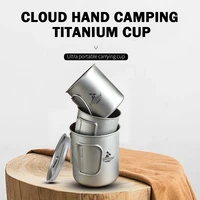 cloudhand camping titanium pot 450ml cup ultra light portable cup