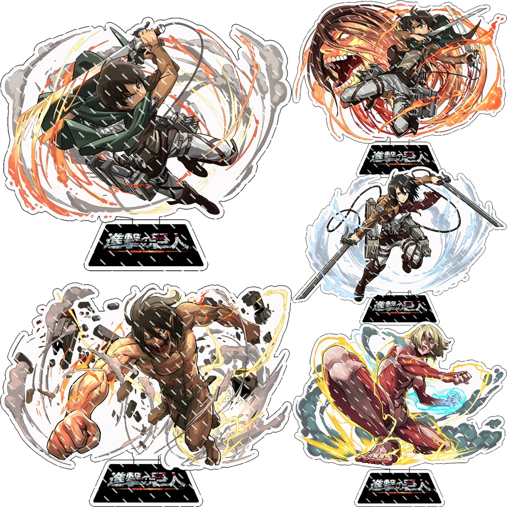

Anime Attack on Titan Figure Acrylic Stand Cosplay Eren Jaeger Mikasa·Ackerman Model Plate Desk Decor Standing Sign Fans Gifts