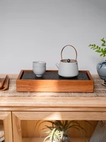 marble tea tray solid wood frame tea table tea pitcher office home light luxury kung fu tea set tray gift