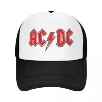 classic unisex rock ac dc baseball cap heavy metal band trucker hat adjustable for men women outdoor summer hats snapback caps