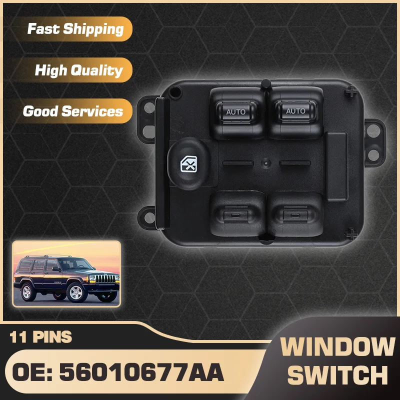 

56010677AA для Jeep Liberty KJ MK1 Jeep Cherokee KJ MK3 2005-2007, кнопка управления главным переключателем стеклоподъемника 56010677AB, 11 контактов
