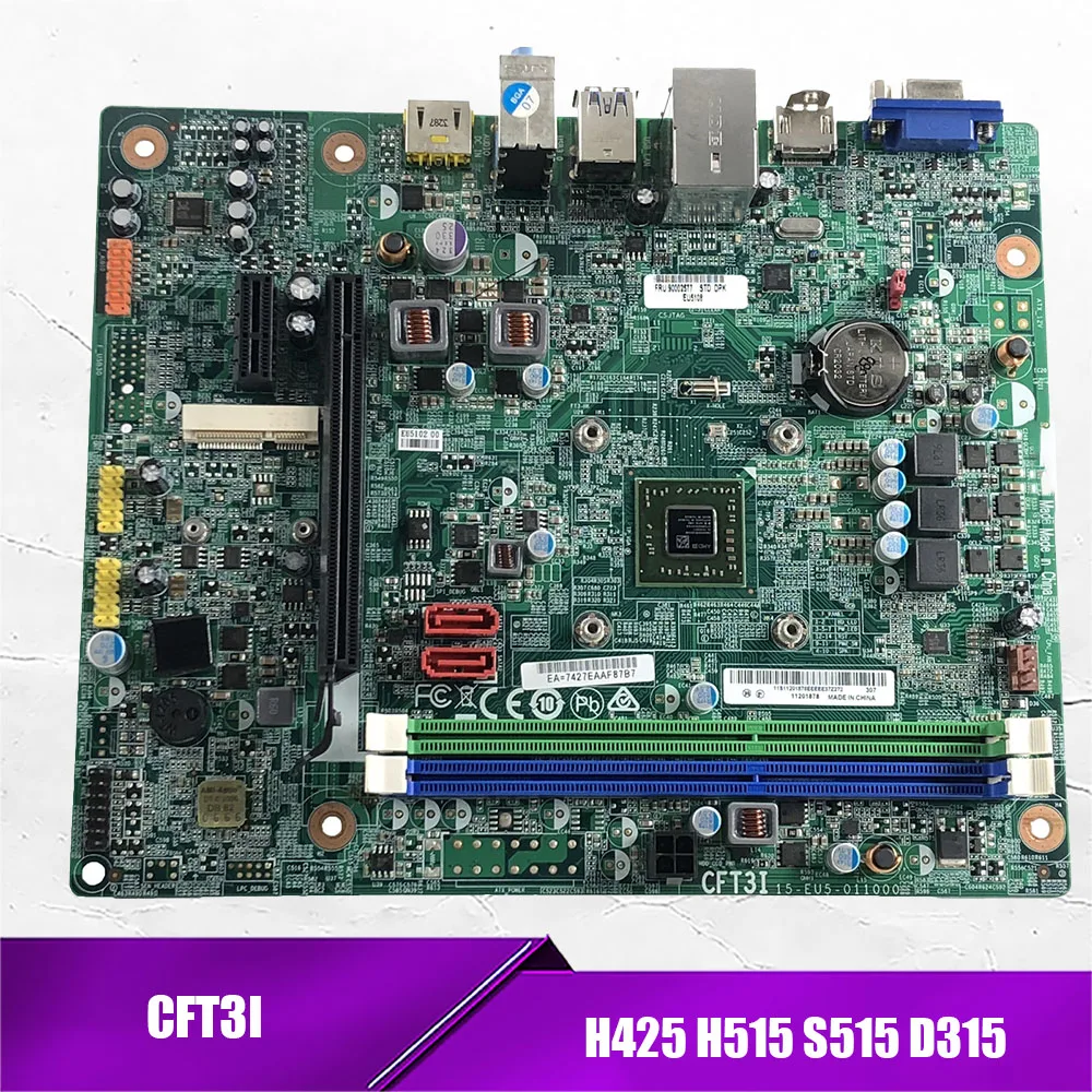 Desktop PC Motherboard For Lenovo  H425 H515 S515 D315 KBY3-LT CFT3I V:1.0 Mainboard