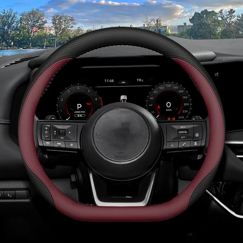 Оплетка из кожи высокого качества для автомобильного рулевого колеса оплетка