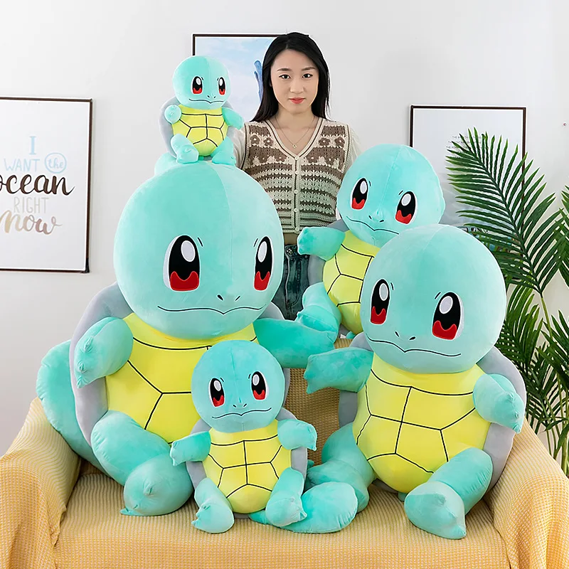 

Squirtle Plush Doll Super Big Size Pokemon Kawaii Charmander Bulbasaur Pikachu Stuffed Toy Cute Tortoise Pillow Christmas Gift