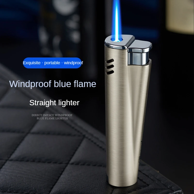 

Butane lighter inflation smoking accessories cool mini fire flame liquid metal case windproof free shipping permanent lighters