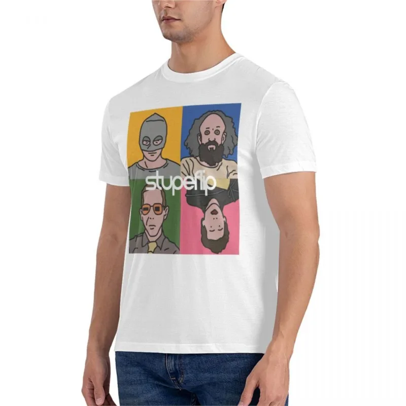 Футболка мужская с коротким рукавом Базовая рубашка-Stupeflip милый топ белая на лето