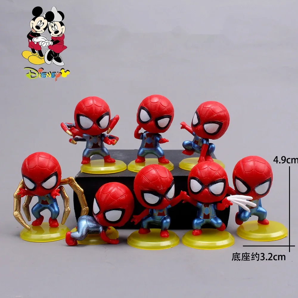 8 шт./комплект экшн-фигурки Человек-паук