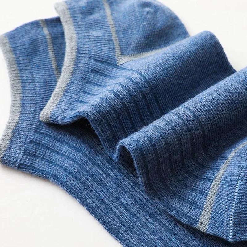 5 Pairs Men Cotton Short Socks Breathable Casual Comfortable Preppy Style Men Socks Invisible Outdoor Travel Sport Ankle Socks