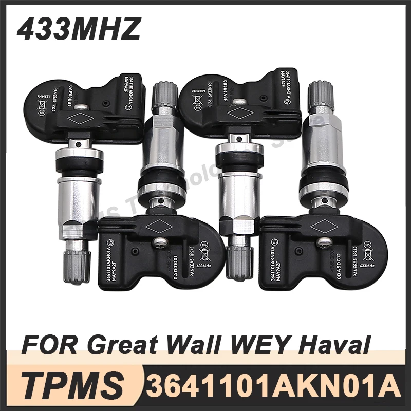 

4 шт. датчик TPMS датчик контроля давления в шинах для Great Wall WEY 05 Tank 300 Haval H5 F7 H6 JOLION 3641101 АКН01А 433МГц