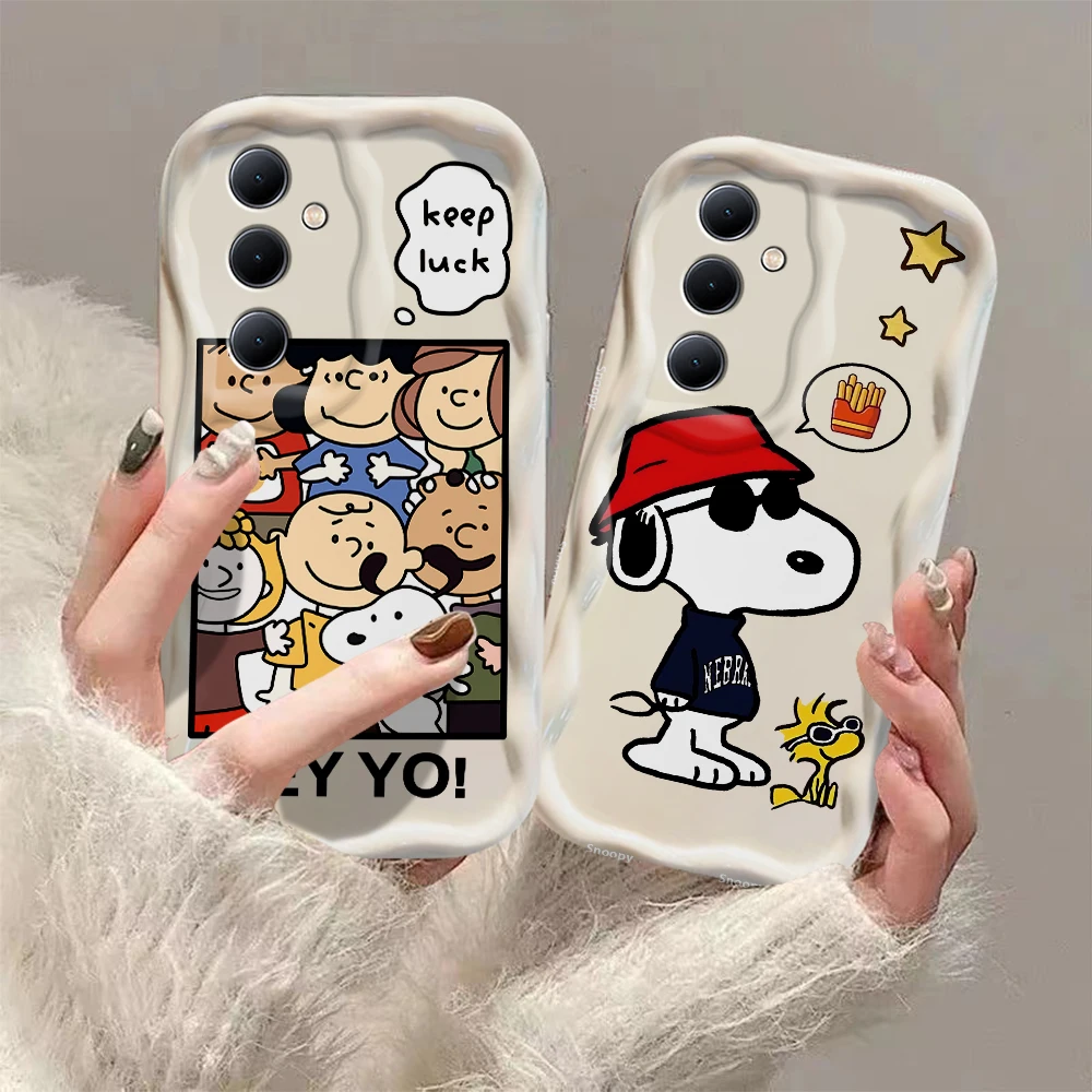 Милый чехол в стиле аниме с объемными волнами для OPPO Realme 12 11 10 9 8 7 7i 6 5 Pro Plus C67 C55 C31 C35