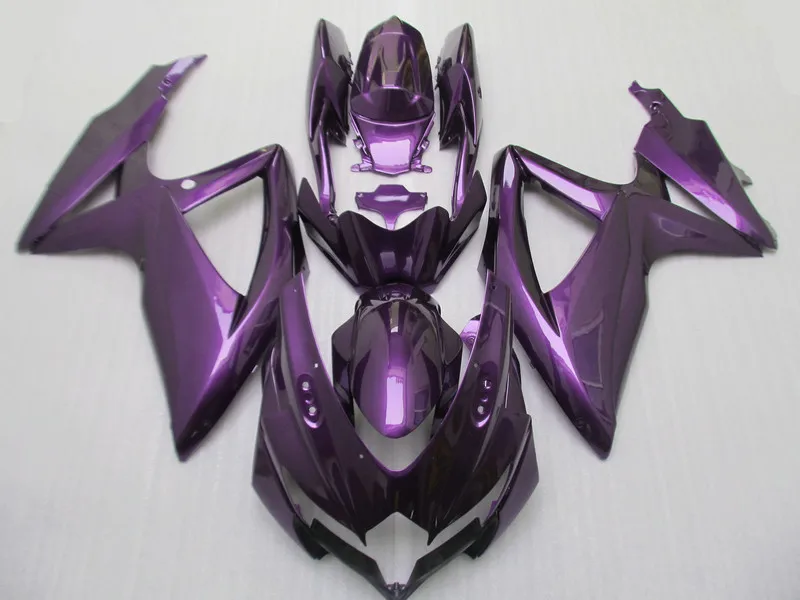 

Purple Full ABS Injection Fairings For Suzuki GSXR600-750 K8 2008 2009 2010 Panels Bodywork Motorbike Fairing Kits