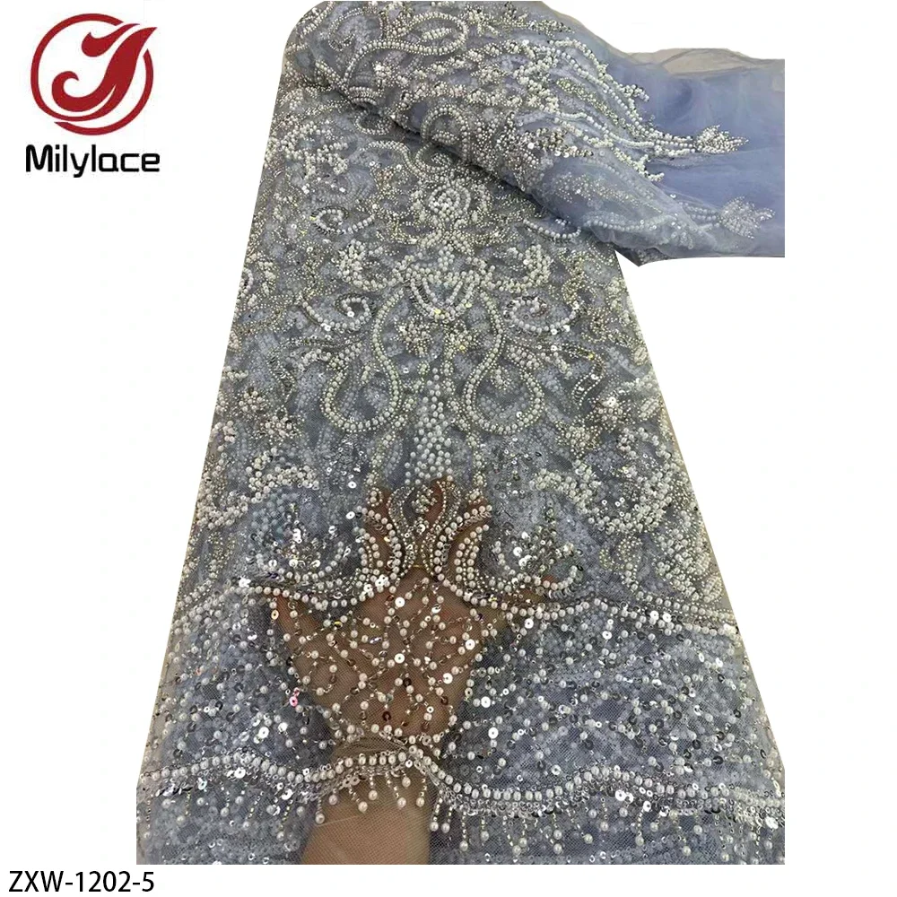 Французская Тяжелая кружевная ткань из бисера высококачественные африканские