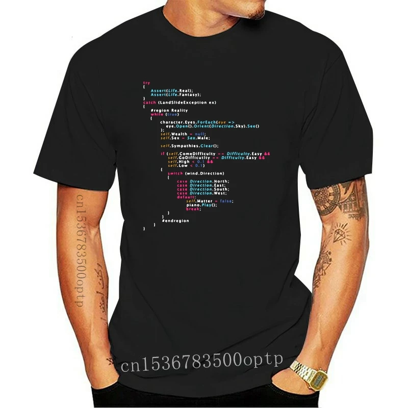 

New Colored Code Programming JS Men T Shirts Senior IT Engineer SCJP Programmer 100% Cotton Tee Shirts Keyboardman Workday