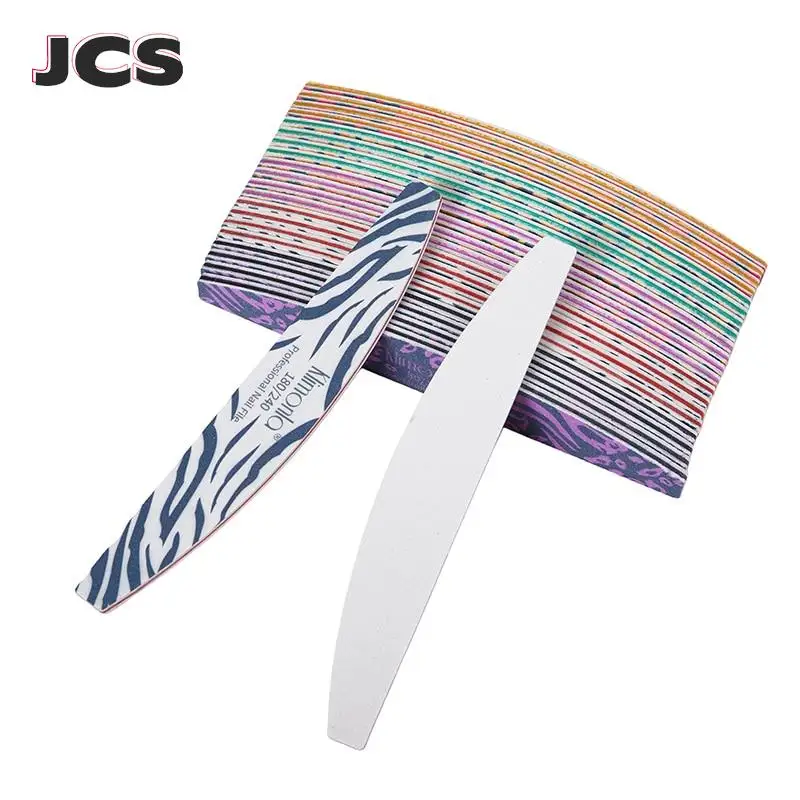 

Пилка для ногтей полумесяца, 5 шт., наждачная бумага, пилка для ногтей, буфер для маникюра, полировка, инструменты для ногтей