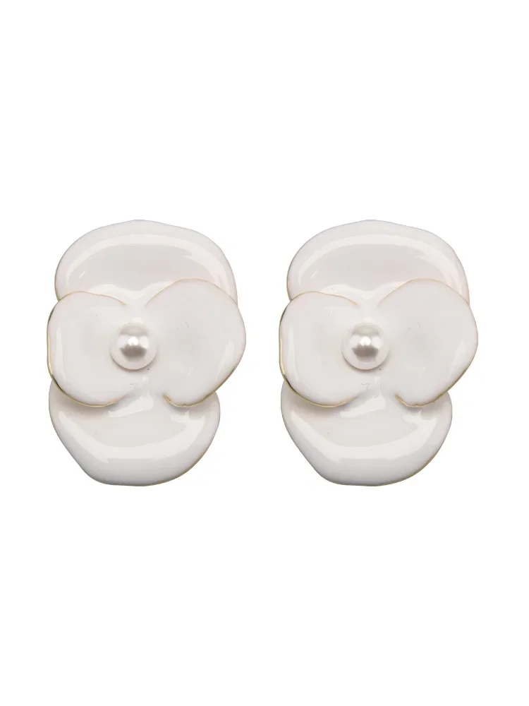 Красота Белый Цветок Жемчуг Уникальный Нишевый Дизайн Темперамент Премиум